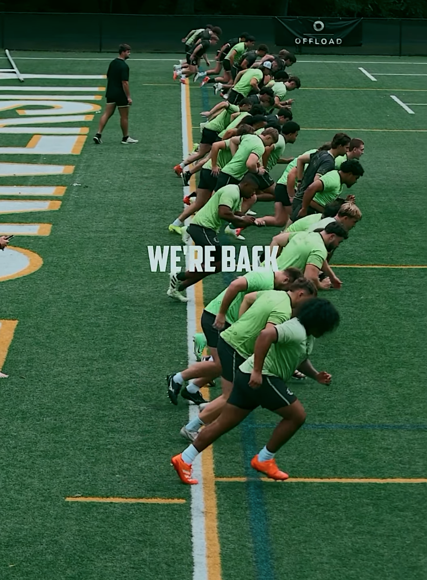 The Running Eagles open preseason conditioning. Photo: Life University Men's Rugby.
