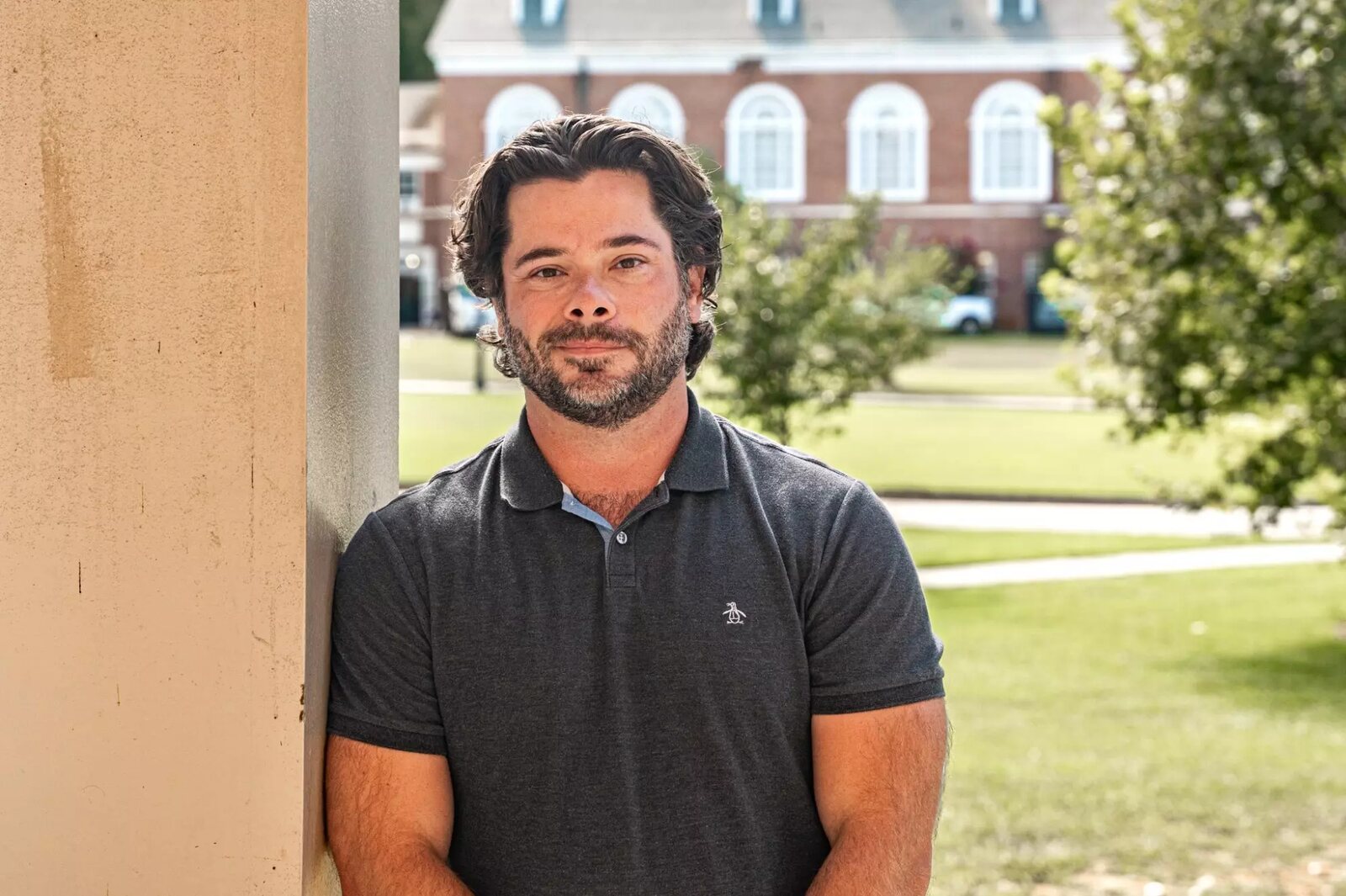 Head coach Christopher Parks on the Wesleyan College campus in Macon. Photo: Wesleyan College Athletics.
